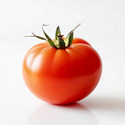 Des tomates rouges mûrissant sur une plante en aquaponie.